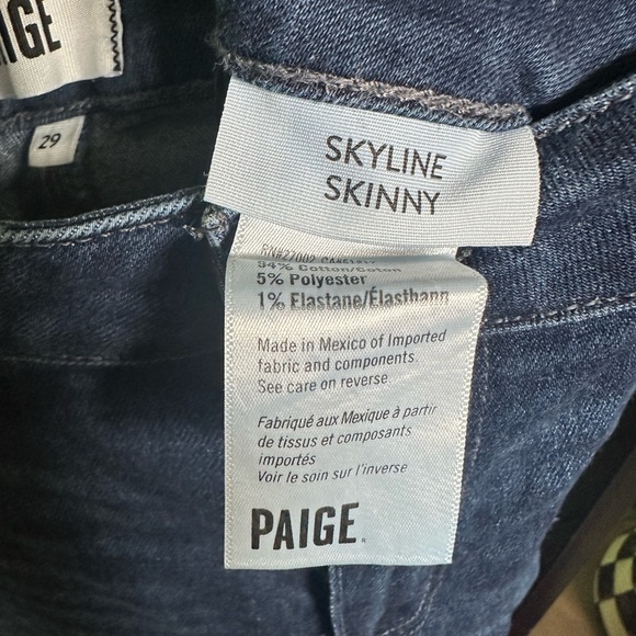 PAIGE Skyline Skinny Blue Jean Size 29 - Picture 4 of 7